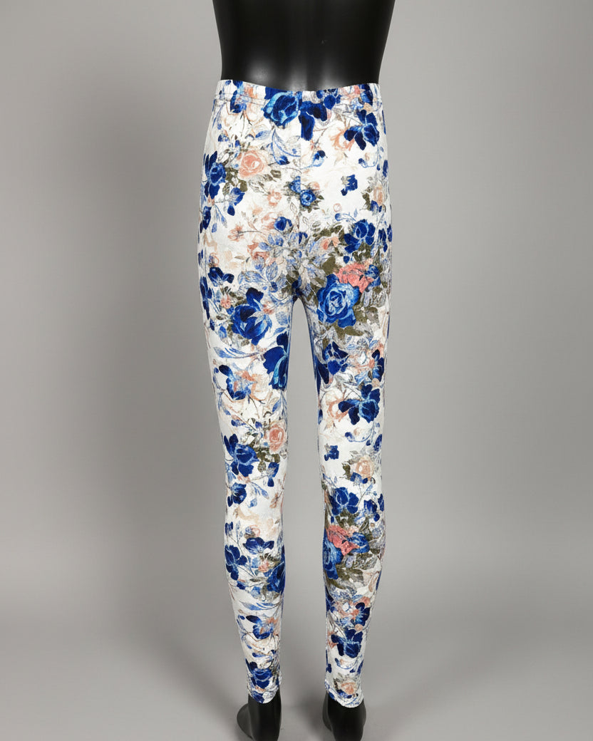 Blue Rose design leggings
