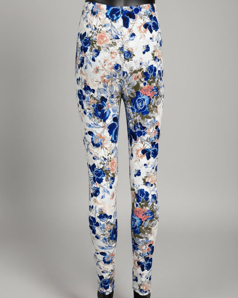 Blue Rose design leggings