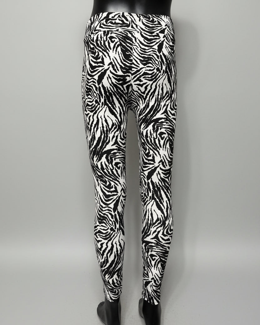 Zebra black & white full length leggings