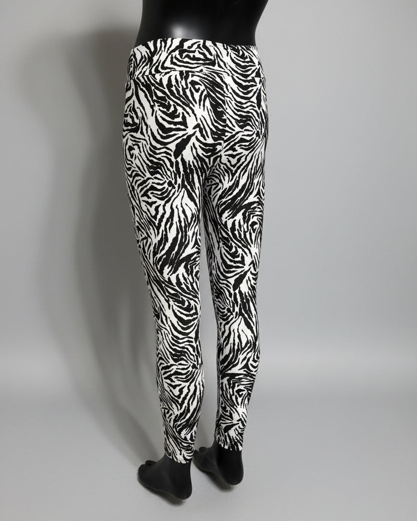 Zebra black & white full length leggings