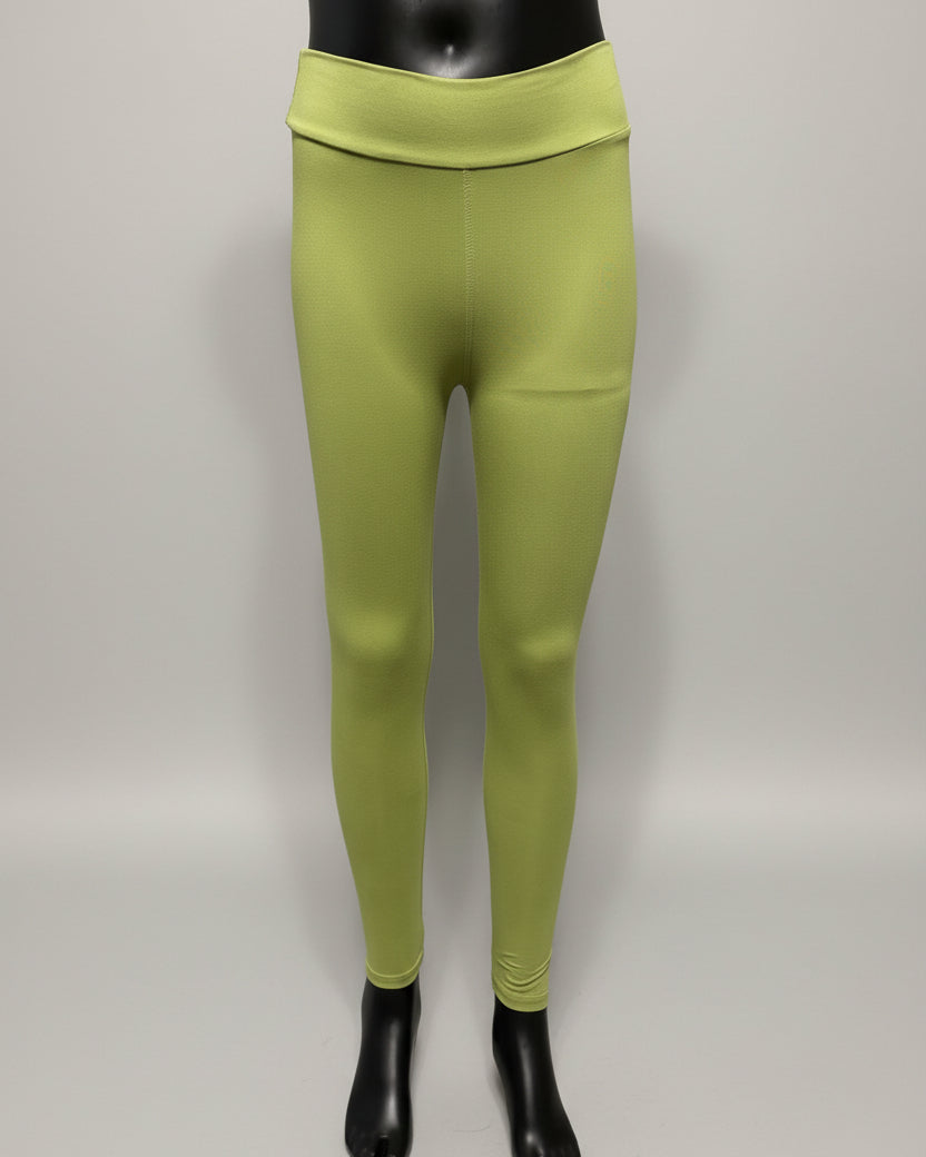 Olive green soft touch stretch leggings