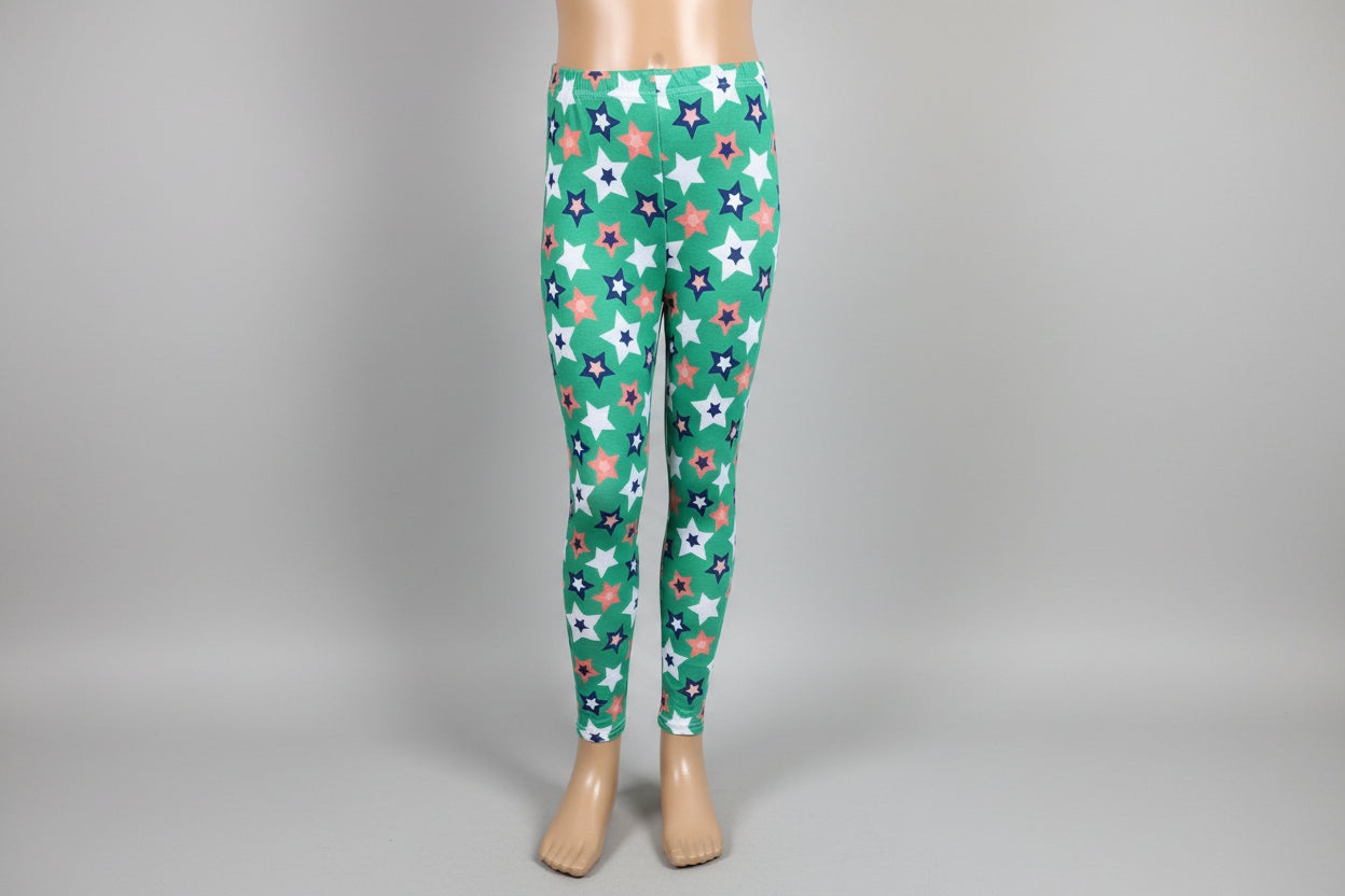 Green star design leggings