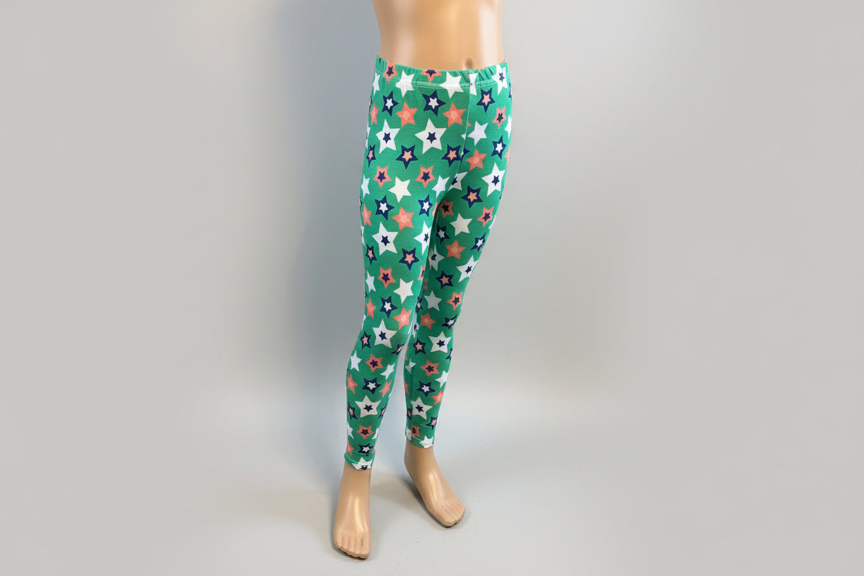 Green star design leggings