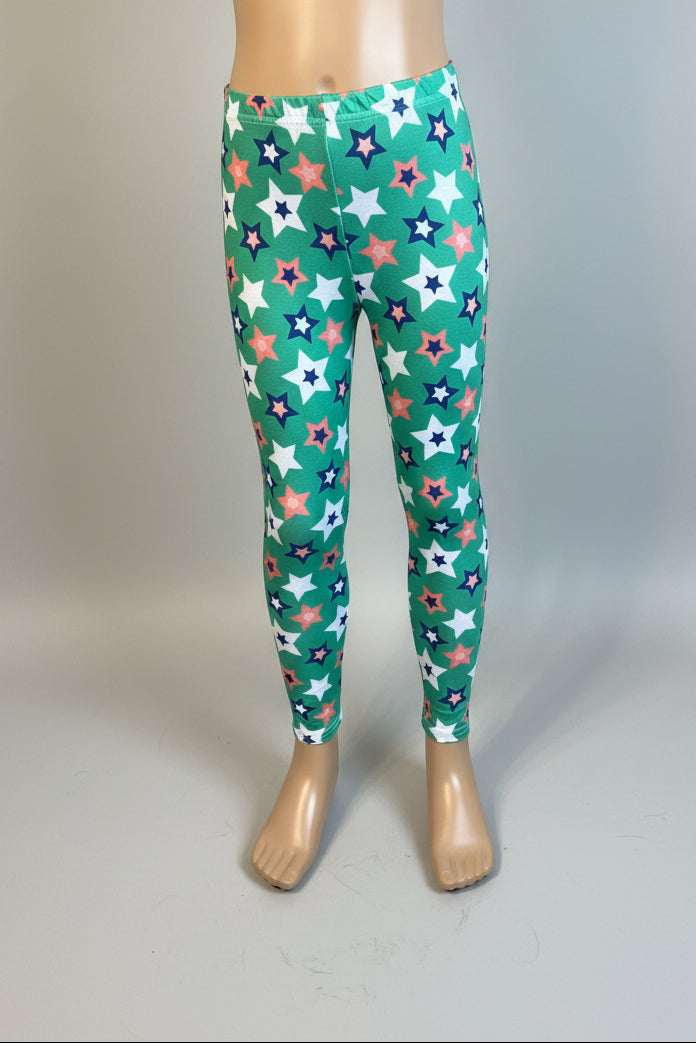 Green star design leggings