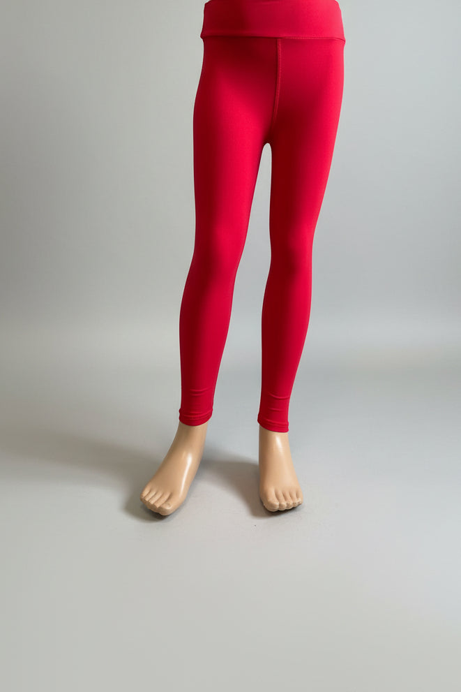 Red soft touch stretch leggings