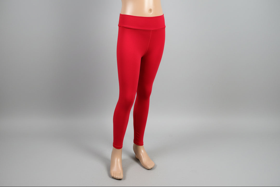 Red soft touch stretch leggings