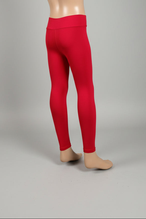 Red soft touch stretch leggings