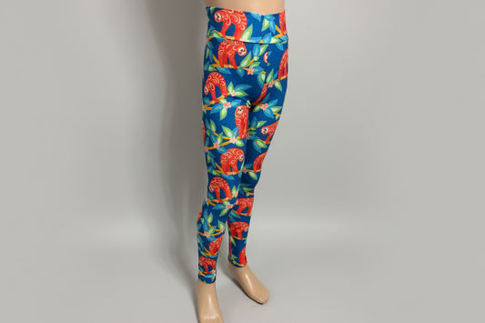 Happy Sloth design full length leggings
