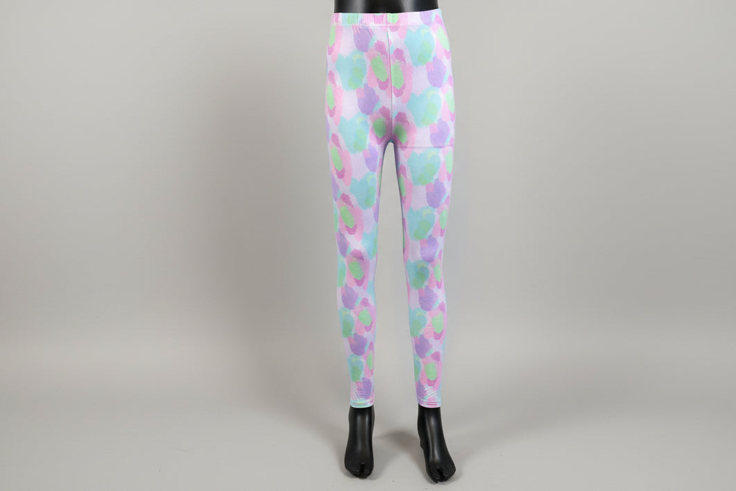 Pastel Patch design full length stretchy leggings