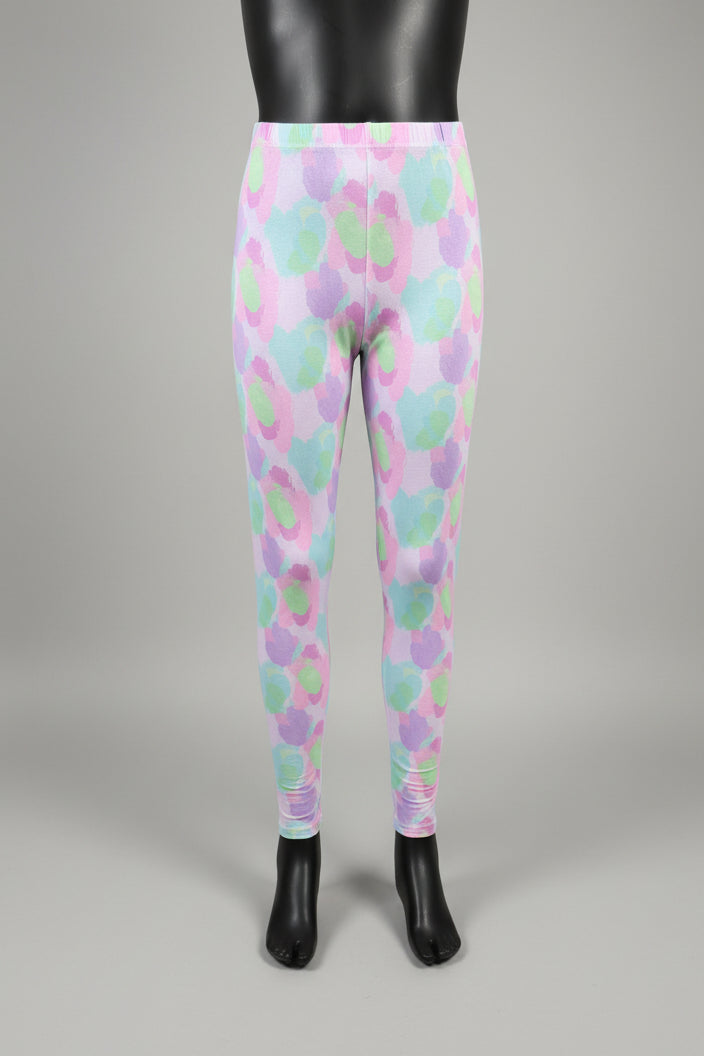 Pastel Patch design full length stretchy leggings
