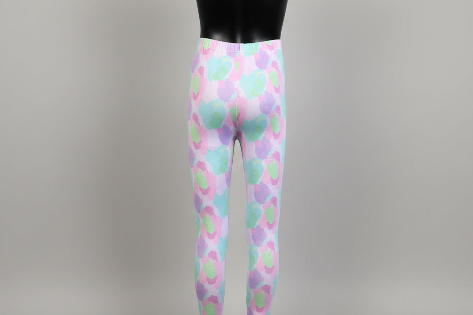 Pastel Patch design full length stretchy leggings