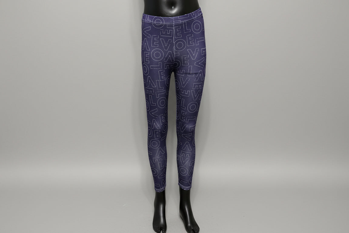 Purple love design full length leggings