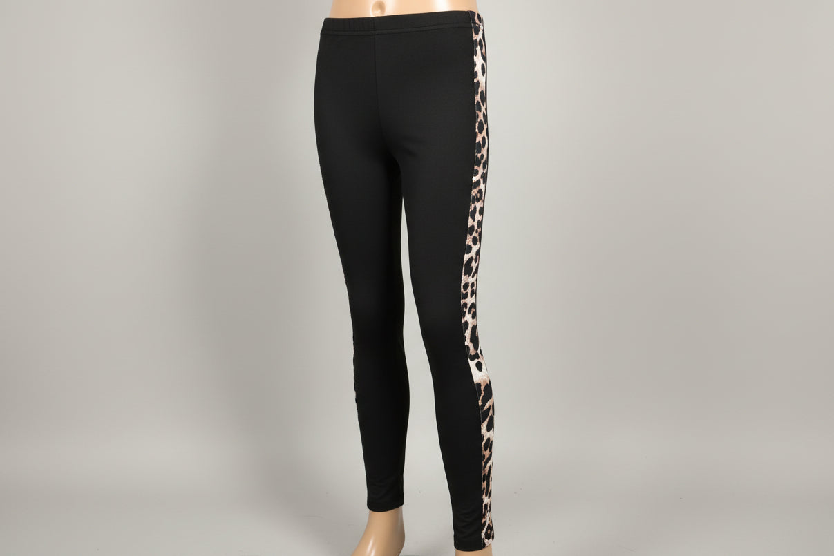 Funky pattern striped leggings
