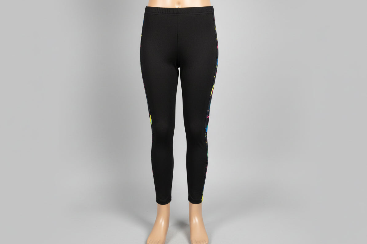 Funky pattern striped leggings
