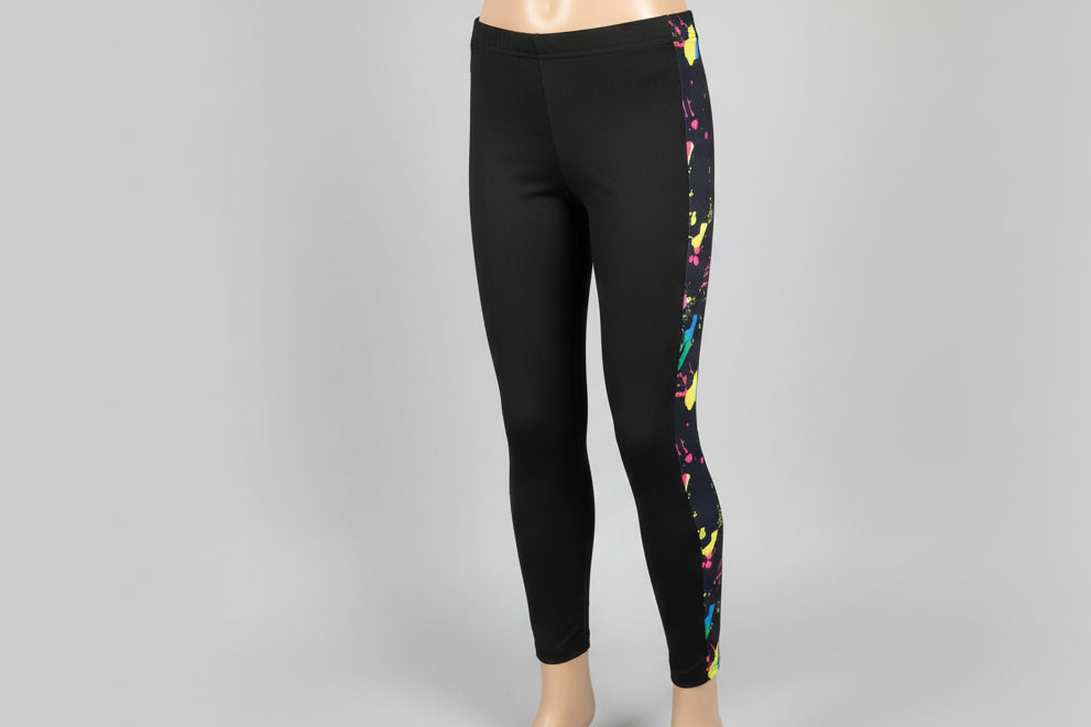 Funky pattern striped leggings