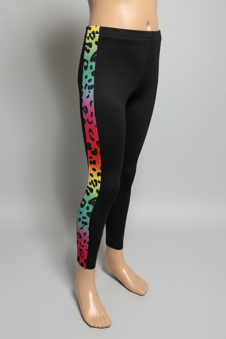 Funky pattern striped leggings