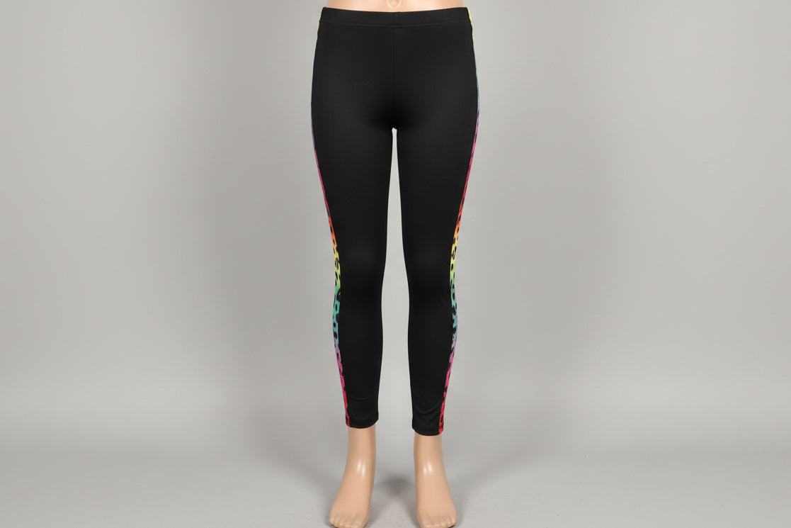 Funky pattern striped leggings