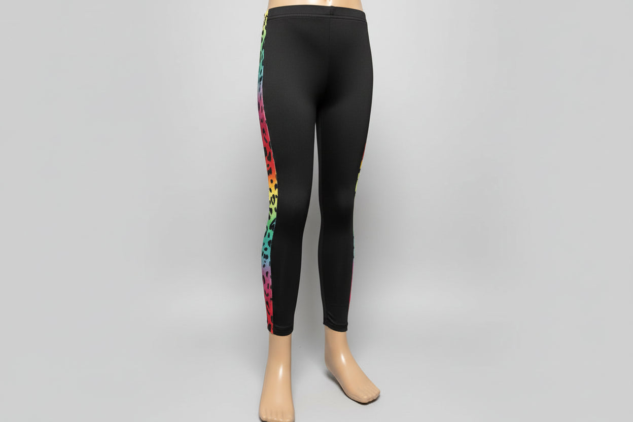 Funky pattern striped leggings