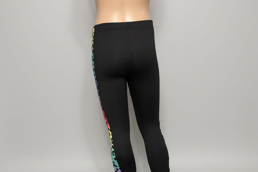 Funky pattern striped leggings