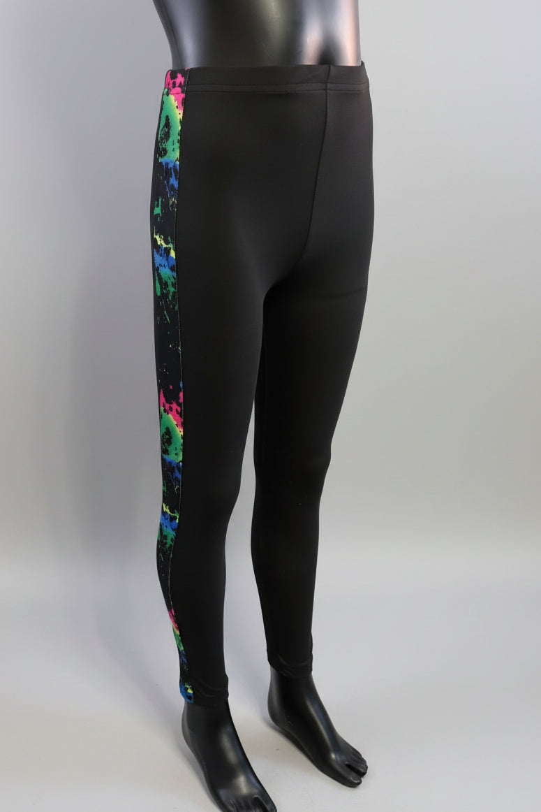 Funky pattern striped leggings
