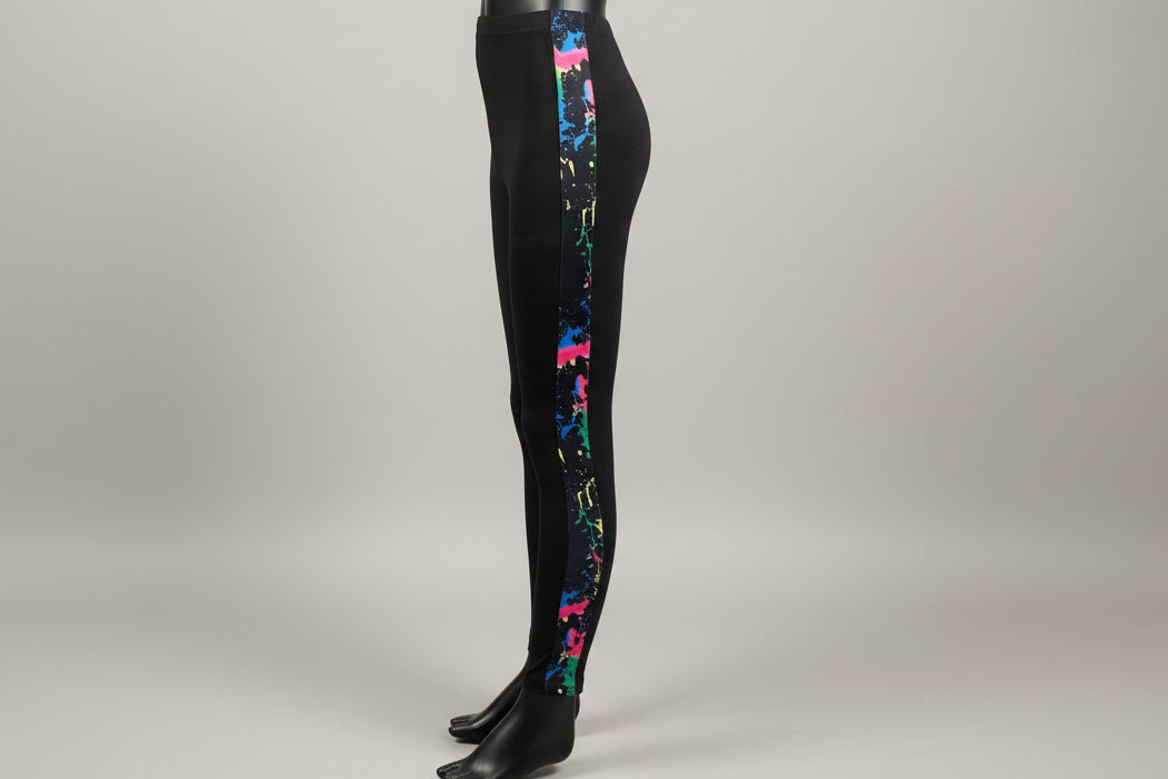 Funky pattern striped leggings