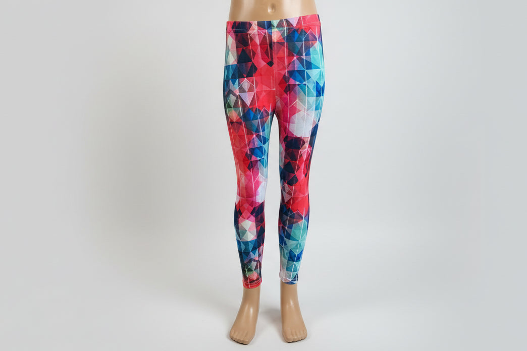'Diamonds' design full length stretch leggings