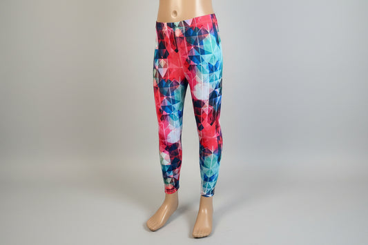 'Diamonds' design full length stretch leggings