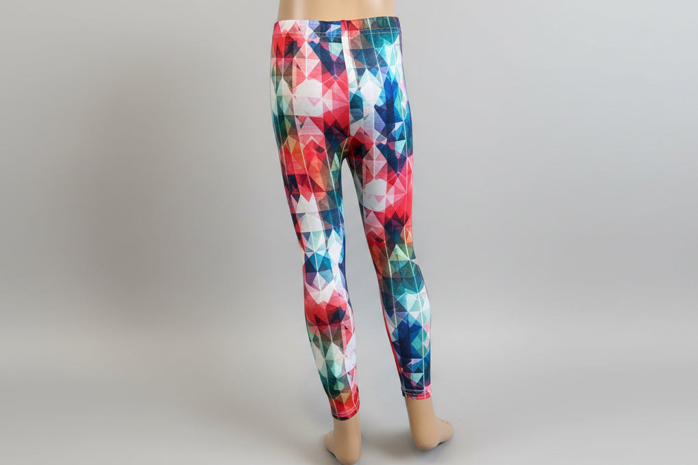 'Diamonds' design full length stretch leggings