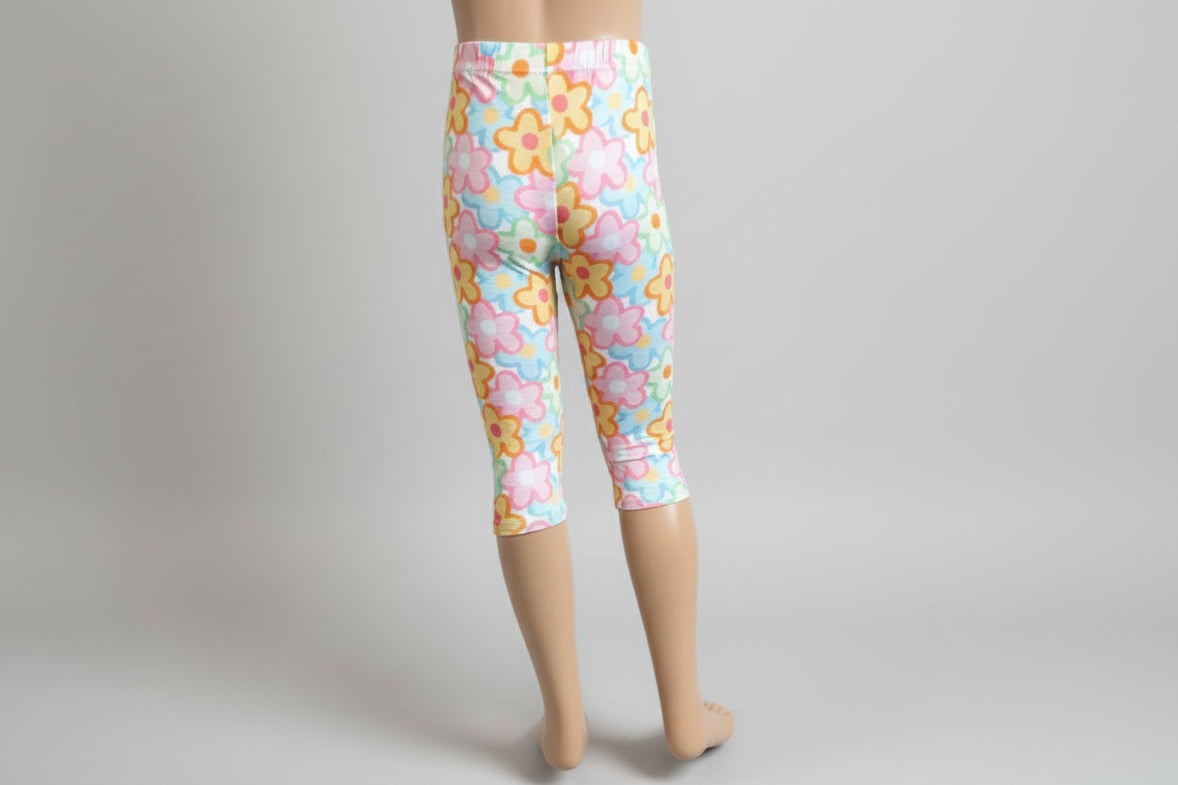 Flower patterned Capri leggings, choice of size & design!