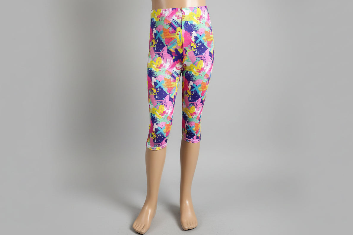 Patterned Capri leggings, choice of size & design!