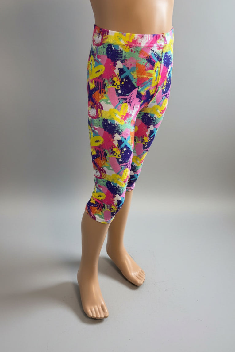 Patterned Capri leggings, choice of size & design!