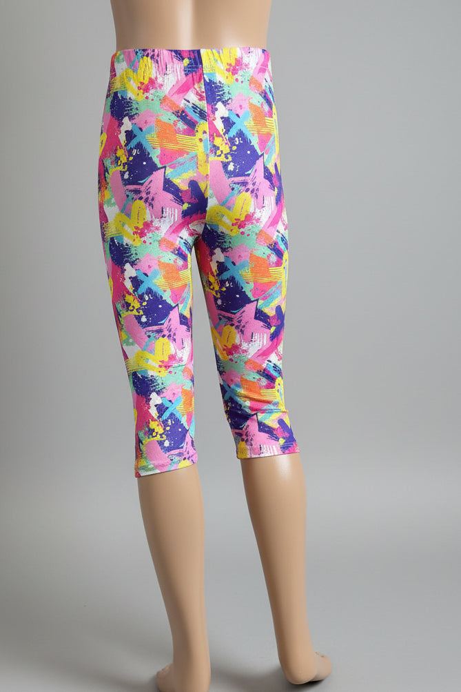 Patterned Capri leggings, choice of size & design!