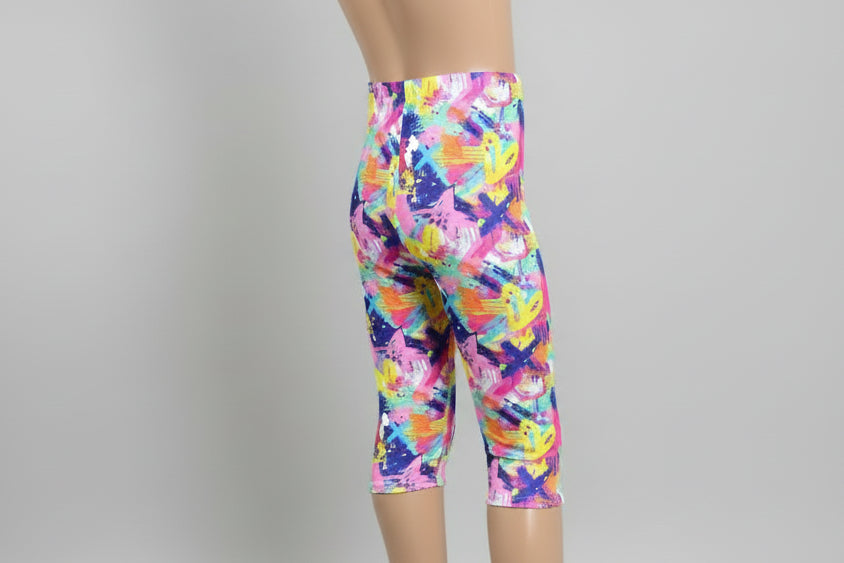 Patterned Capri leggings, choice of size & design!
