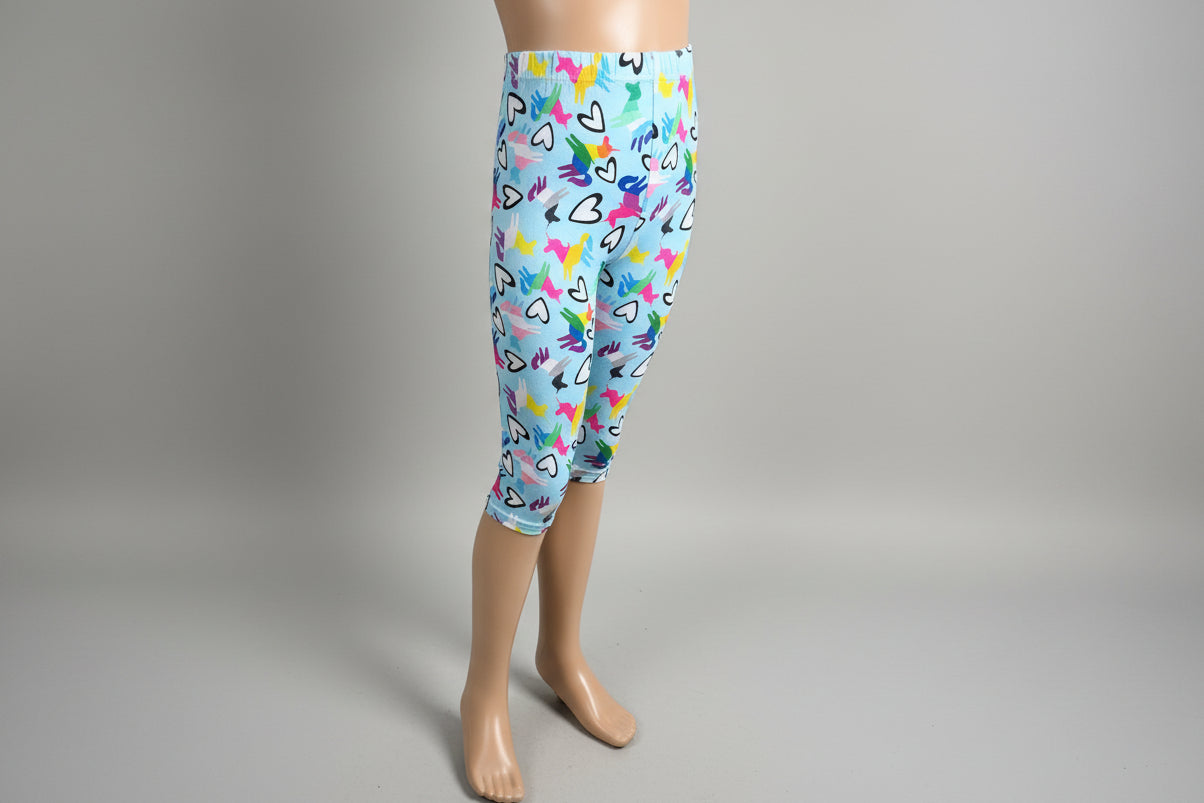 Patterned Capri leggings, choice of size & design!