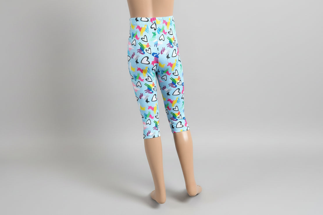 Patterned Capri leggings, choice of size & design!