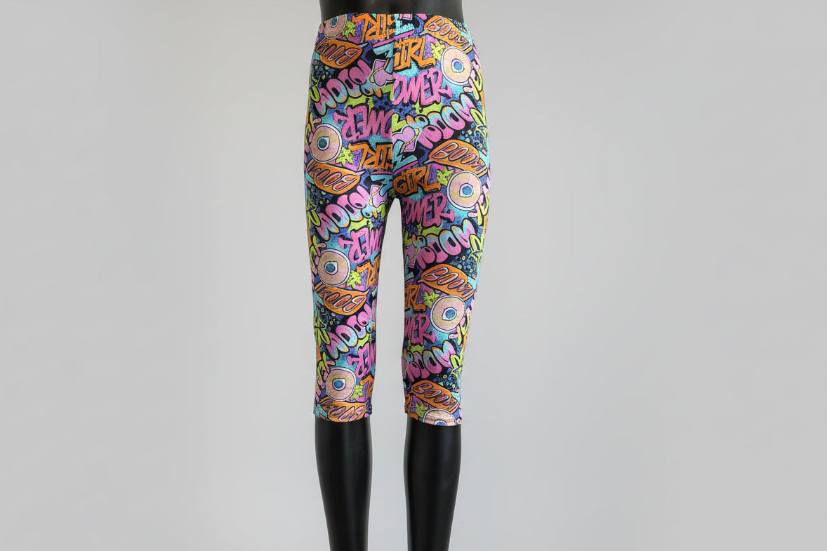 Patterned Capri leggings, choice of size & design!