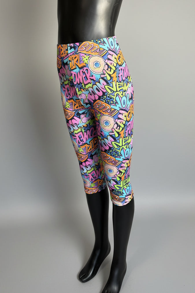 Patterned Capri leggings, choice of size & design!