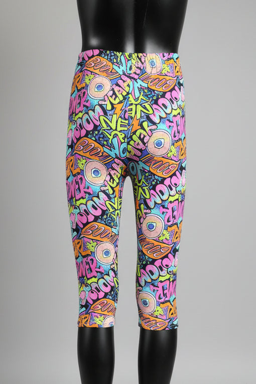 Patterned Capri leggings, choice of size & design!