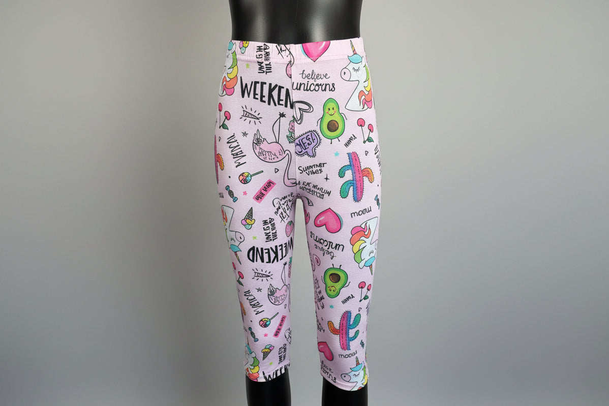 Patterned Capri leggings, choice of size & design!