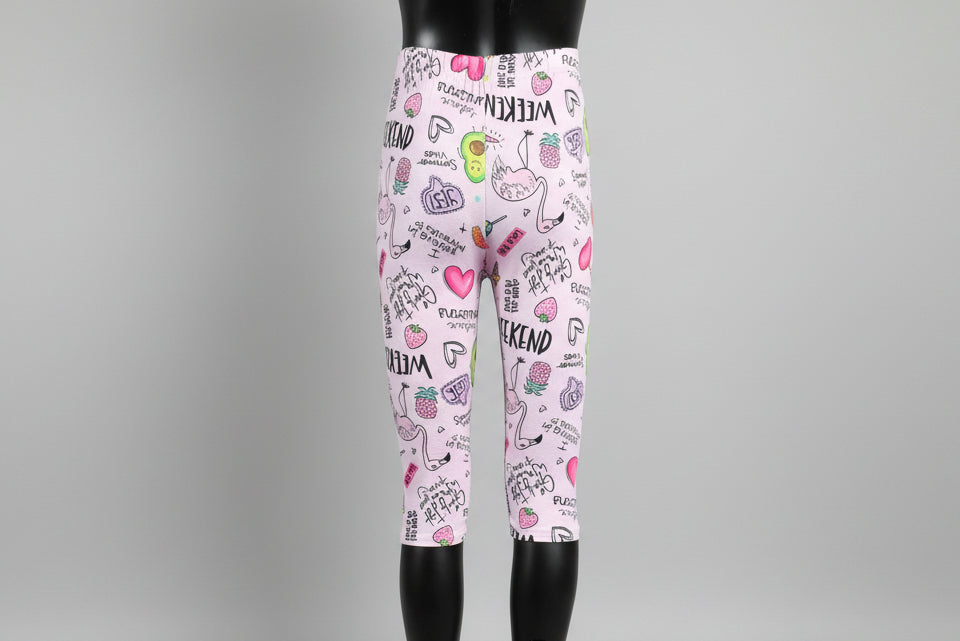 Patterned Capri leggings, choice of size & design!