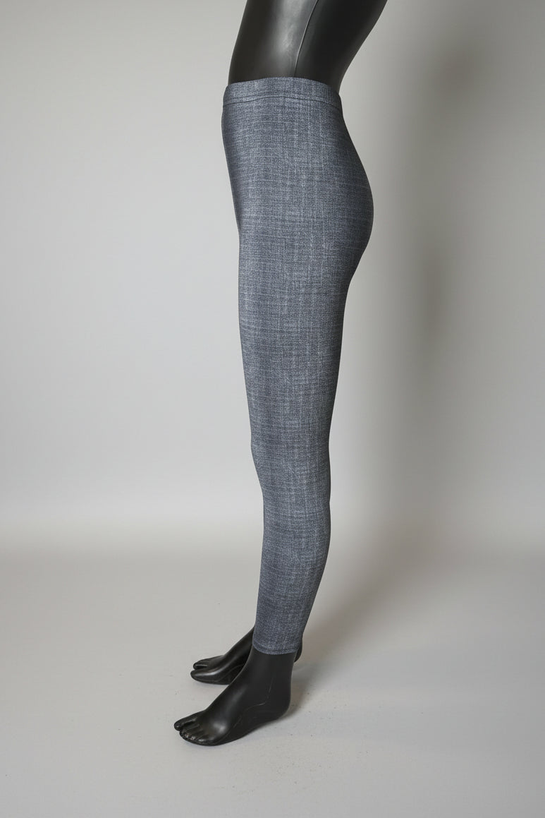 Denim pattern stretch leggings