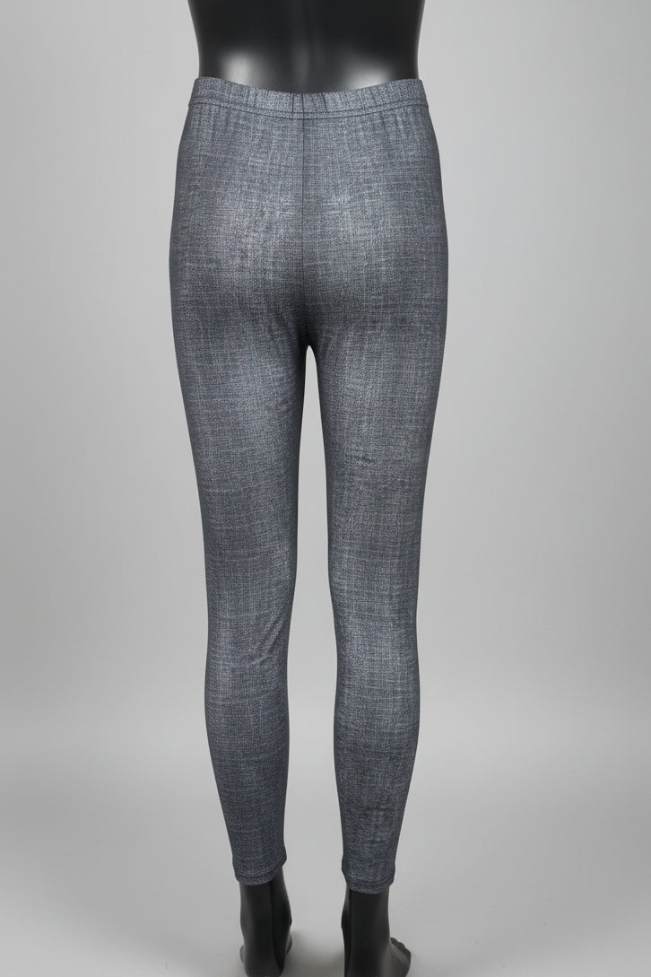 Denim pattern stretch leggings