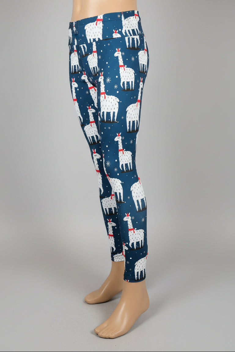 Christmas Alpaca leggings