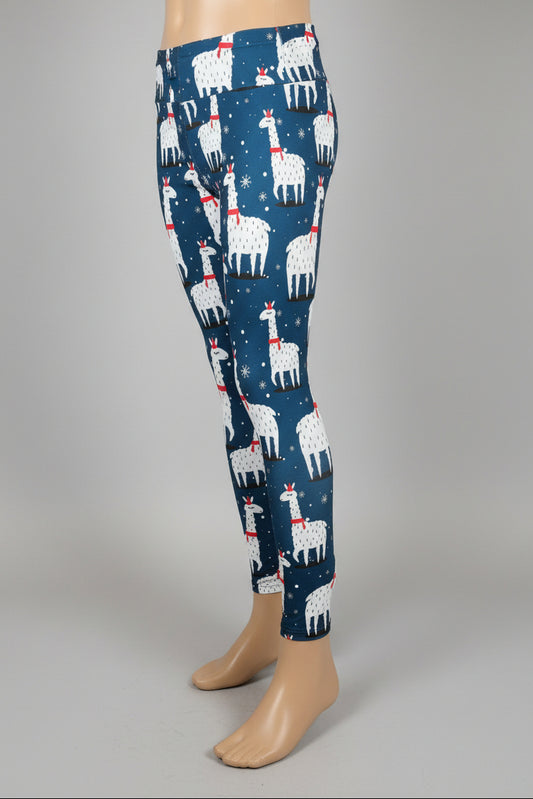 Christmas Alpaca leggings
