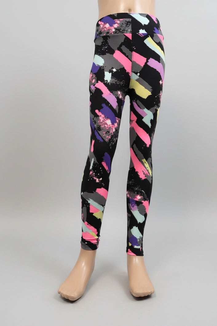 'Jazz brush' design full length leggings