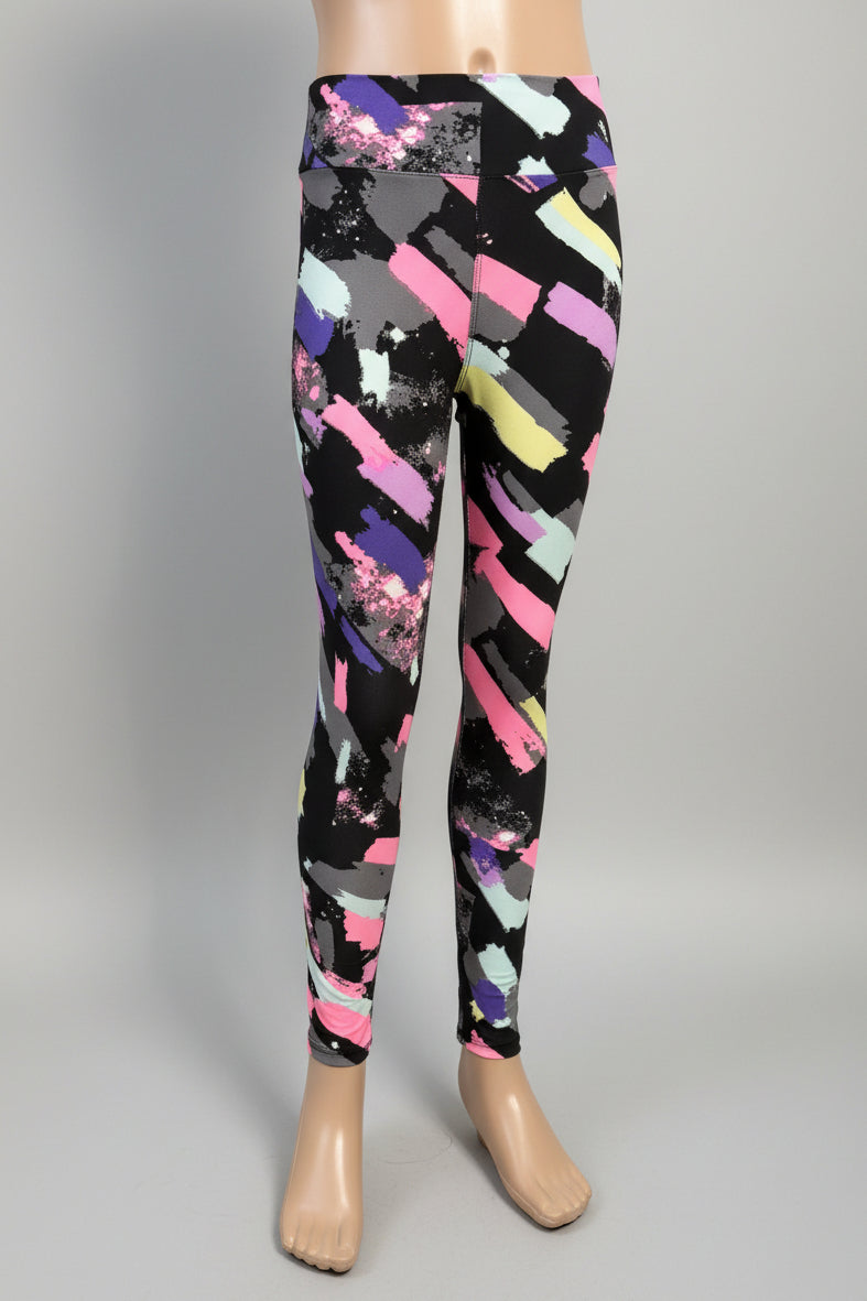 'Jazz brush' design full length leggings