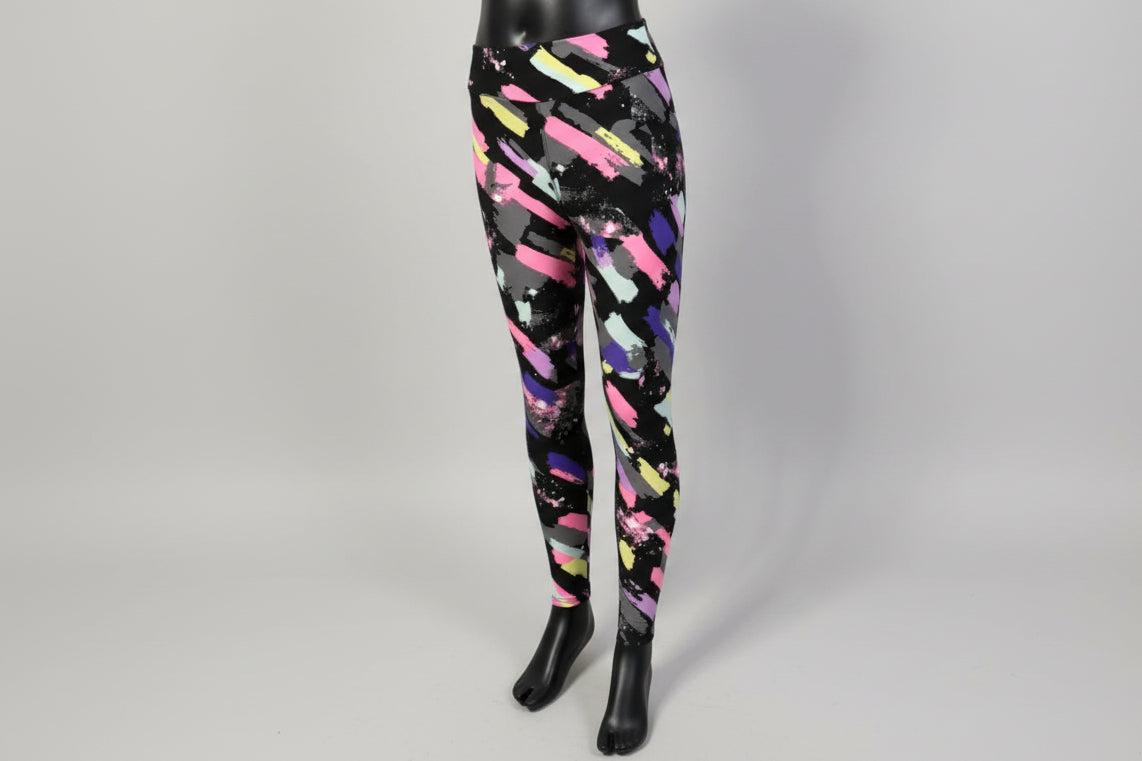 'Jazz brush' design full length leggings