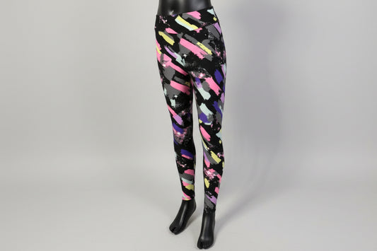 'Jazz brush' design full length leggings