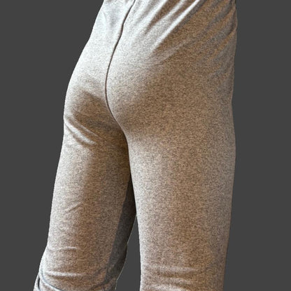 Jersey grey full length stretch leggings