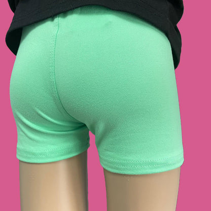 Girls mint green summer shorts